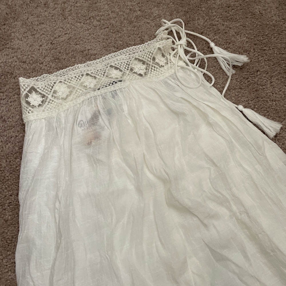 White lace cover up skirt